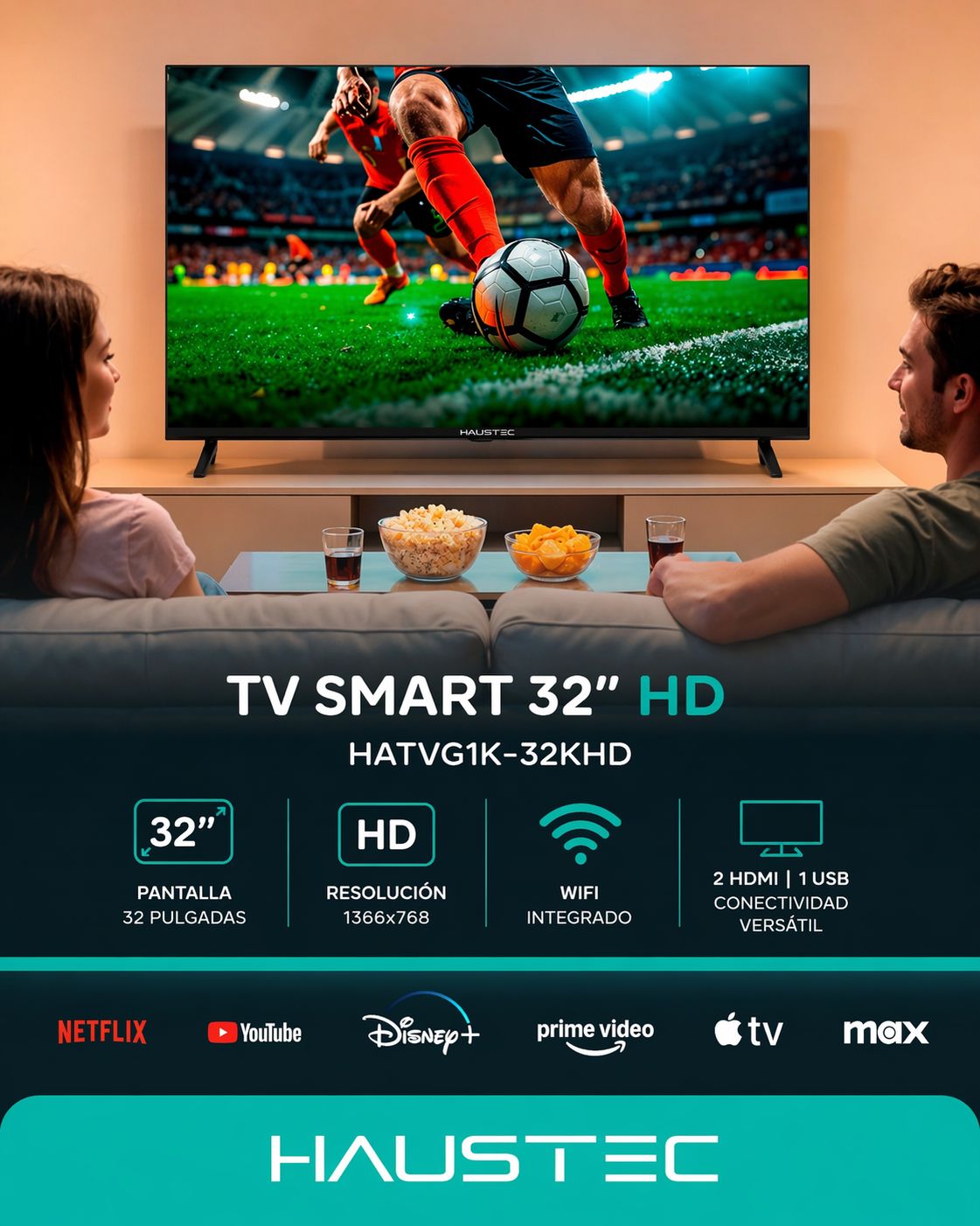 TELEVISOR HAUSTEC 32" HD
