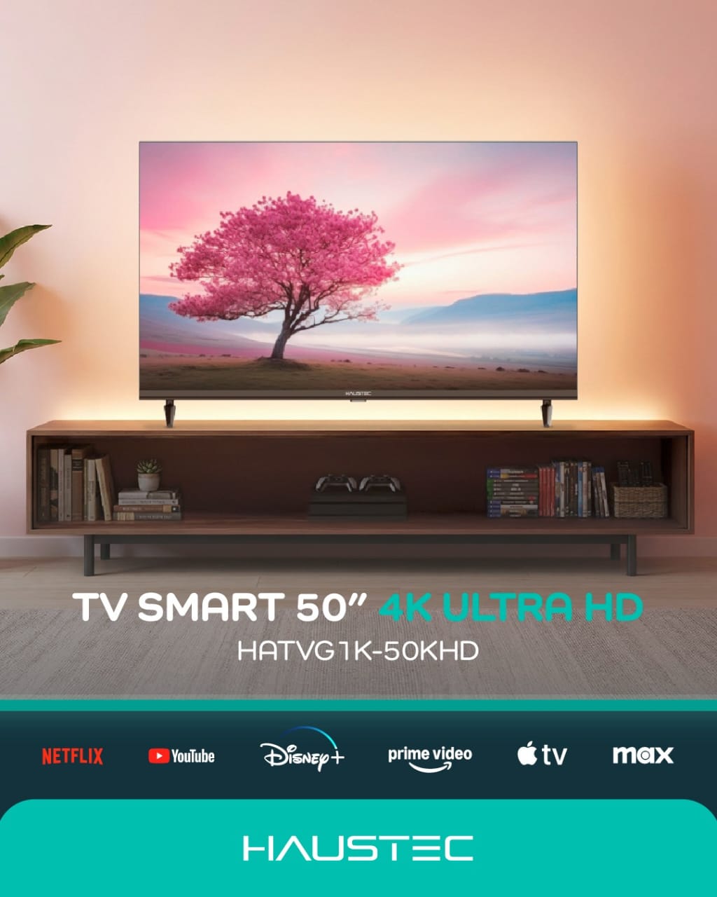 TELEVISOR HAUSTEC 50" 4K ULTRA HD