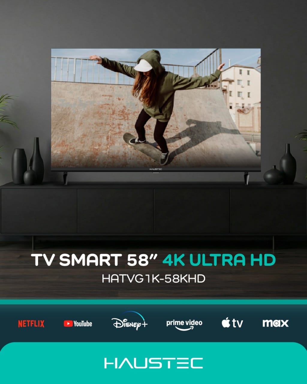 TELEVISOR HAUSTEC 58"  4K ULTRA HD