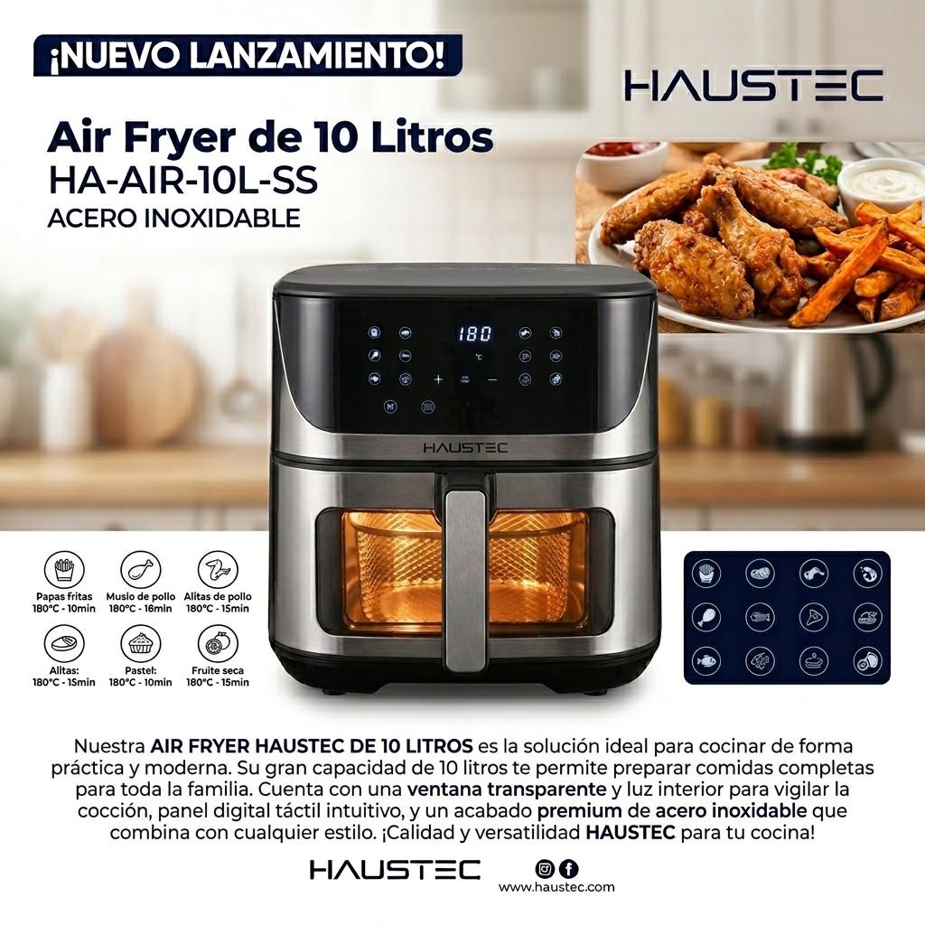 FREIDORA DE AIRE HAUSTEC 10 LTS - Imagen 2