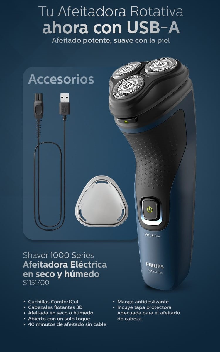 Afeitadora Philips Shaver 1000 Series