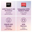 Notebook LENOVO AMD Core I-5 SSD256GB RAM 8GB WIN 11 15.6" - Imagen 2